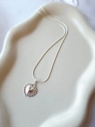 Collar corazón - plata 925