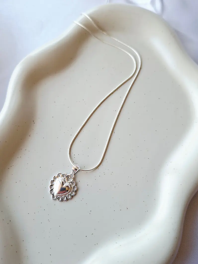 Collar corazón - plata 925 2