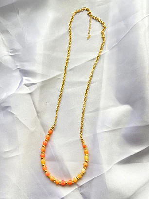 Collar Cornalina gold
