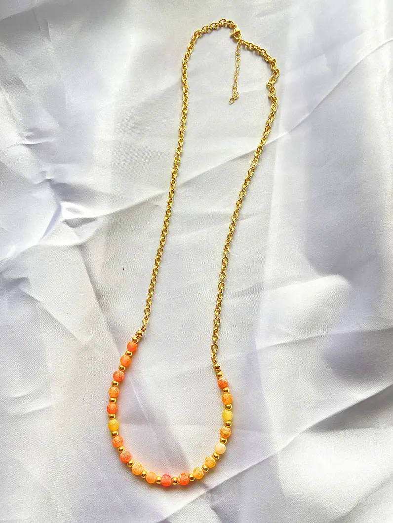 Collar Cornalina gold 1