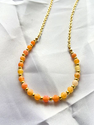 Collar Cornalina gold