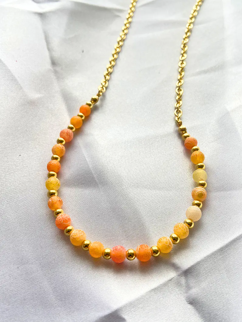 Collar Cornalina gold 2