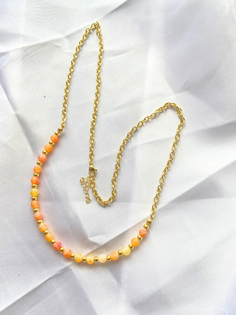 Collar Cornalina gold 3