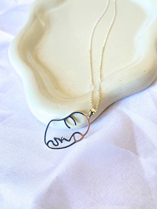 Collar rostro plata 925