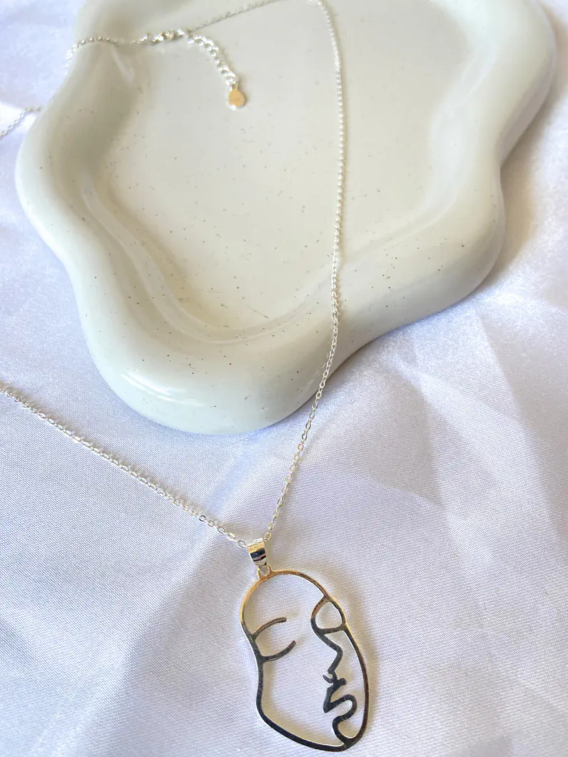 Collar rostro plata 925 1