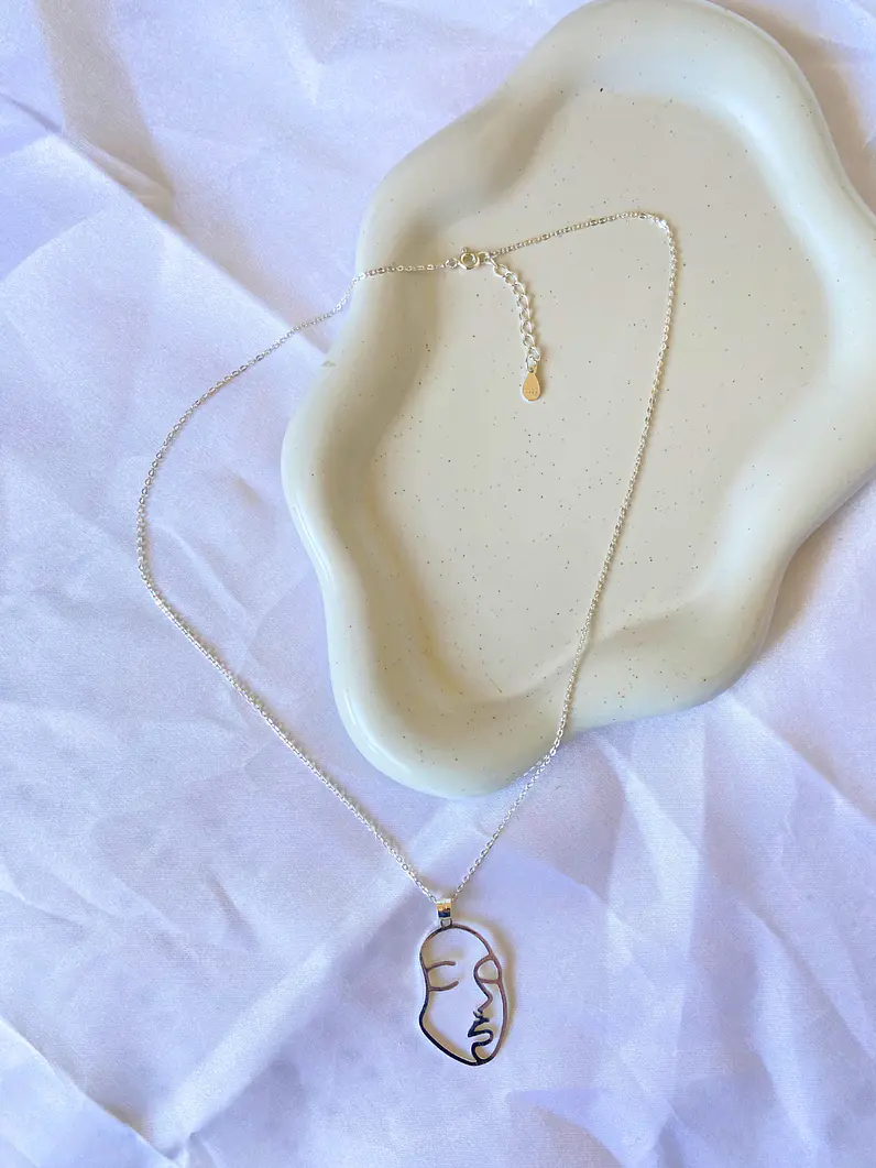 Collar rostro plata 925 3