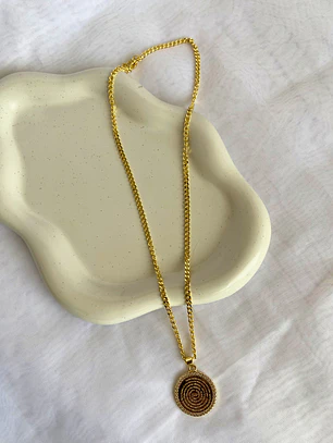 Collar Padre Nuestro baño de oro