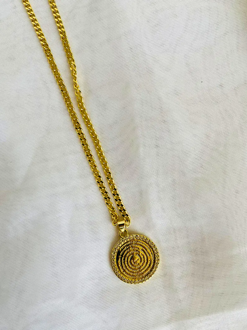 Collar Padre Nuestro baño de oro 4