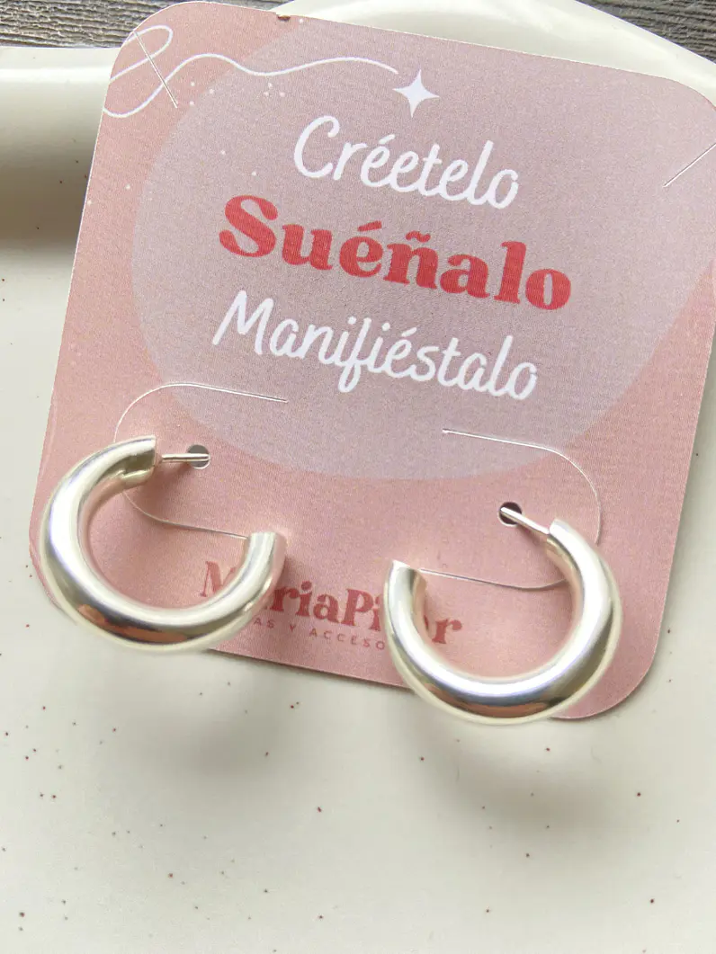 Semi Argollas Chunky - Plata 925 2
