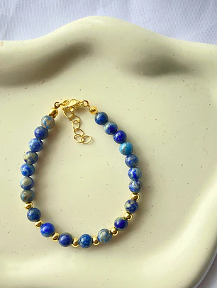 Pulsera Lapislázuli gold