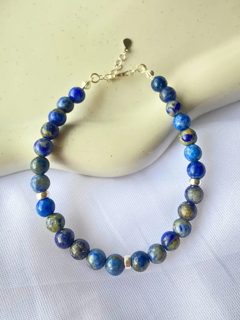 Pulsera Lapislázuli Plata 925 4