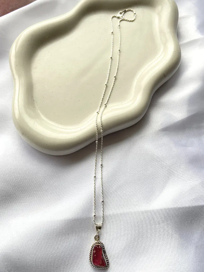 Collar Rubí Plata 3