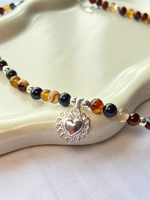 Collar Corazón de piedra