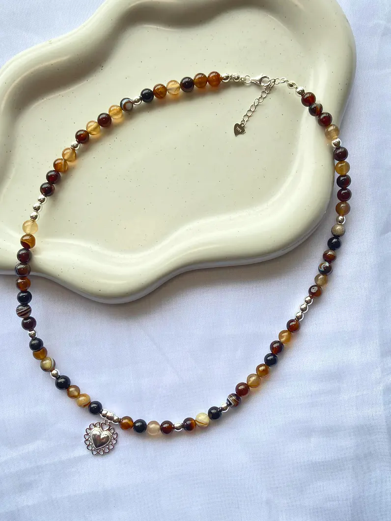 Collar Corazón de piedra 3