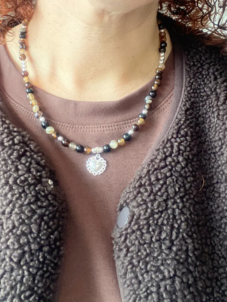 Collar Corazón de piedra 5