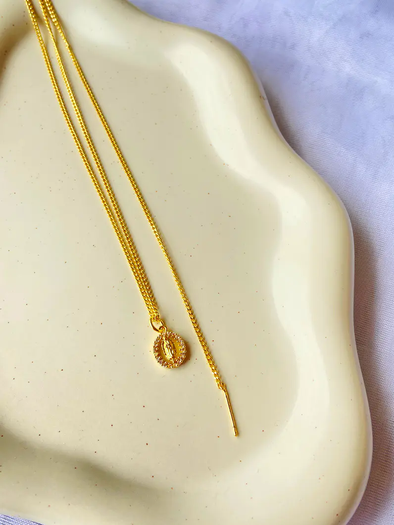 Collar mini medalla virgen 3
