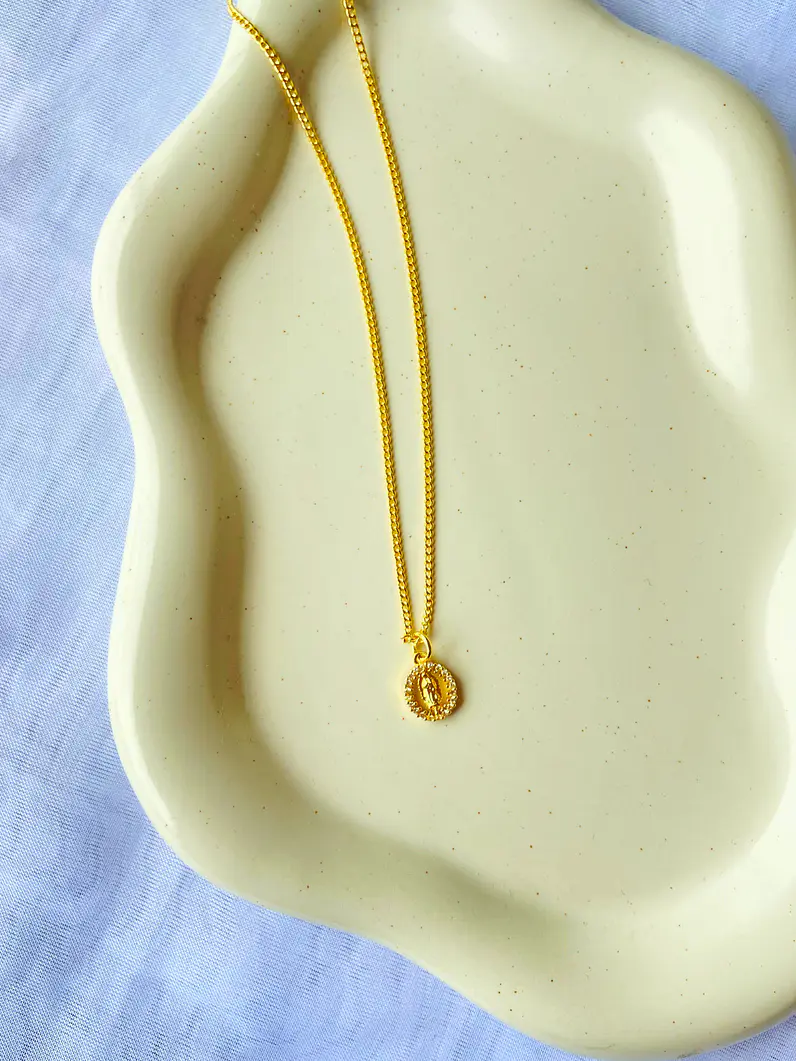 Collar mini medalla virgen 4