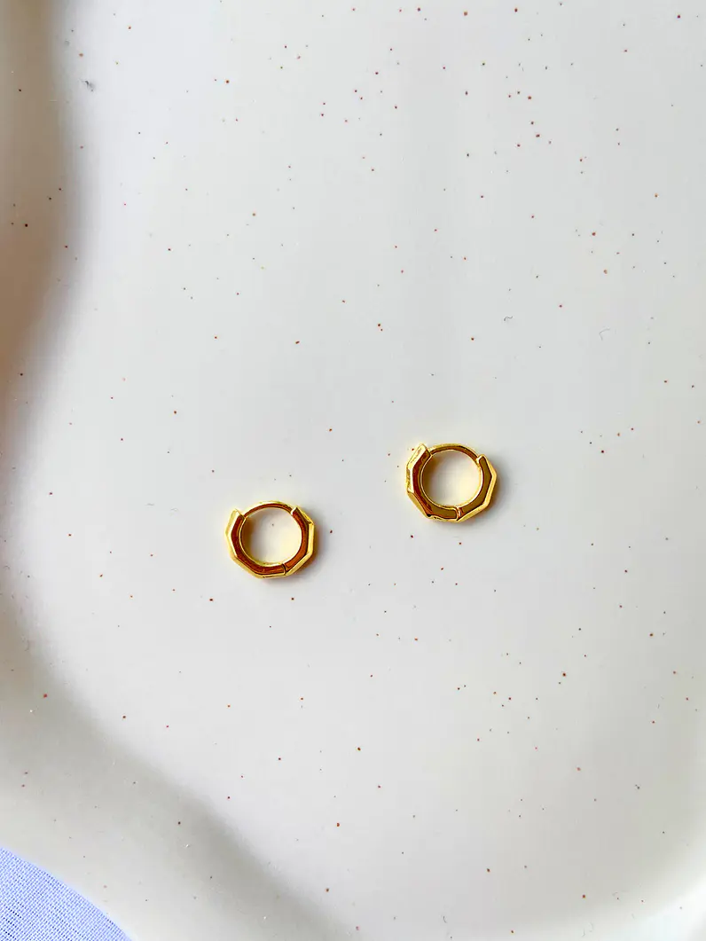 Mini argollas gold 1