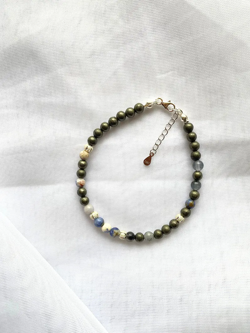 Pulsera Pirita Lapizlázuli 2