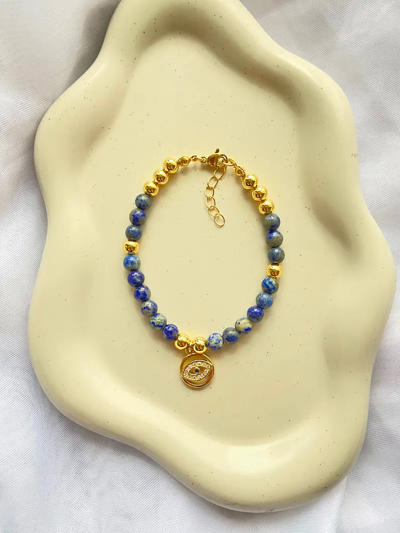 Pulsera Lapislázuli gold 1