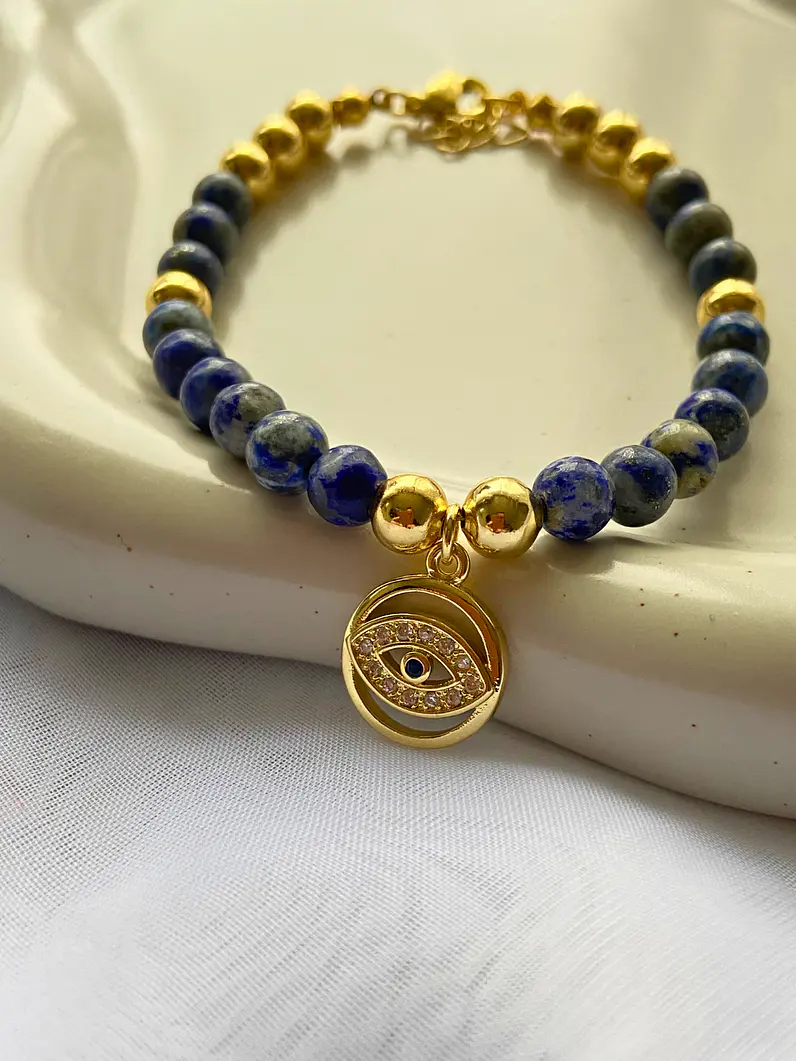 Pulsera Lapislázuli gold 2