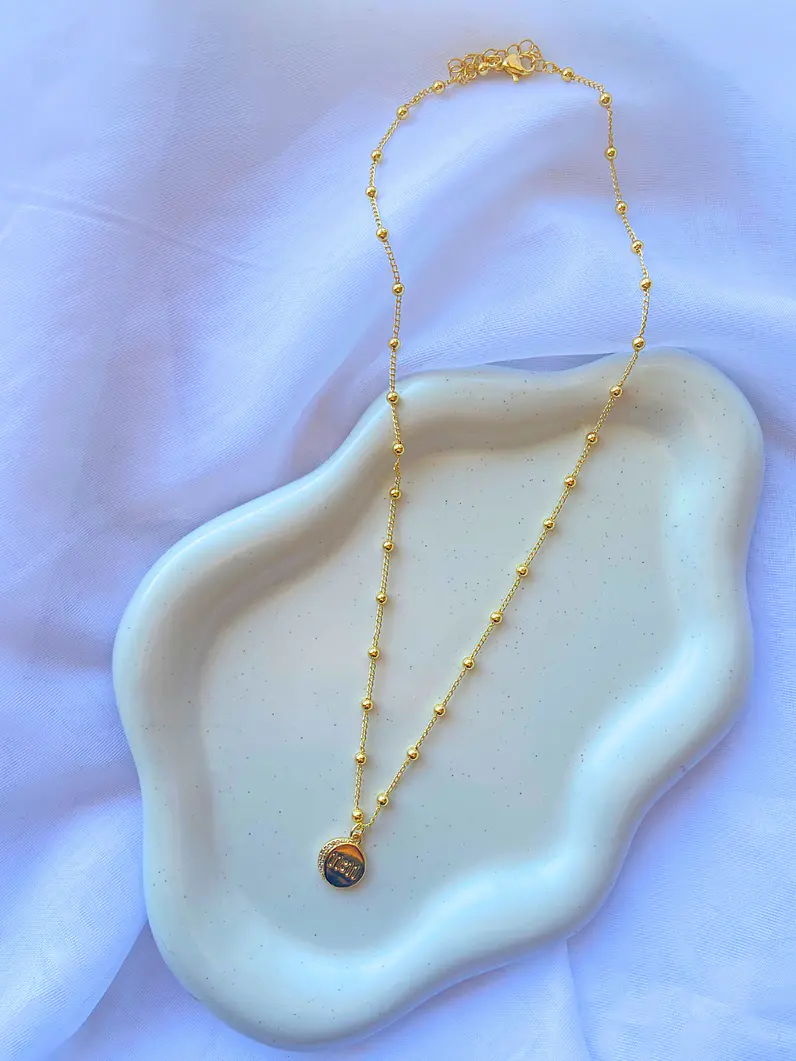 Collar 11:11 baño oro 18k 2