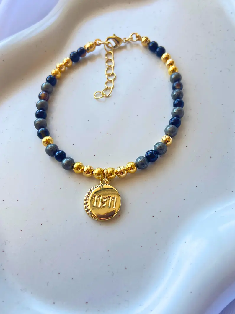 Pulsera 11:11 Ónix Pirita 4