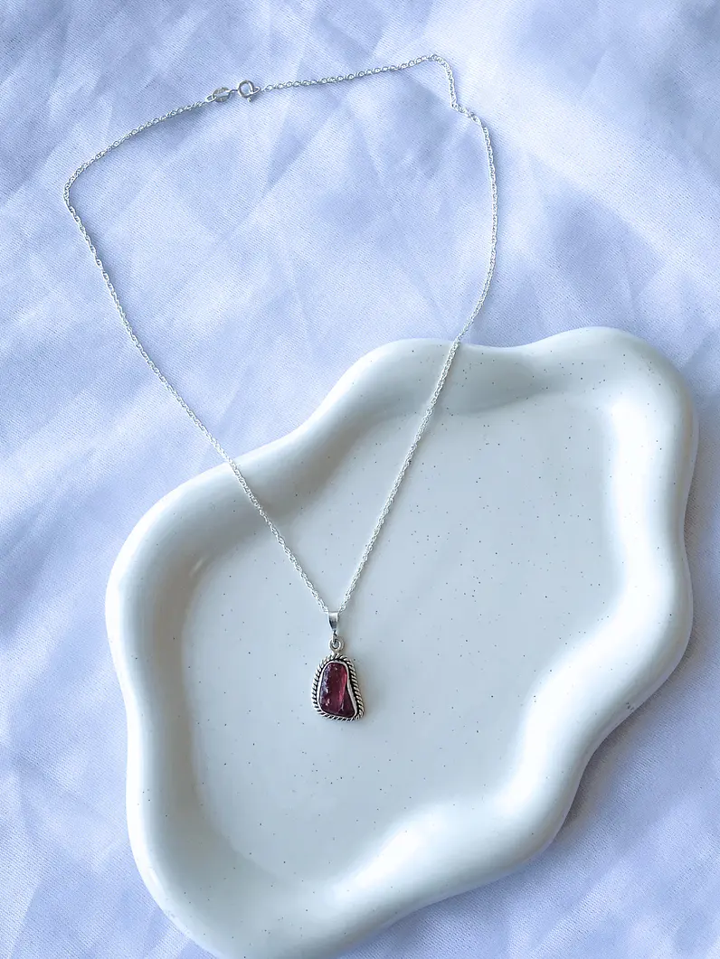 Collar Rubí Plata 2