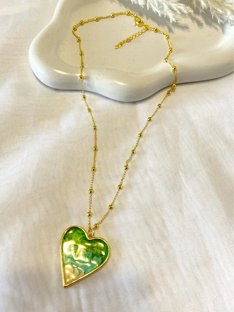Collar corazón esmaltado 2
