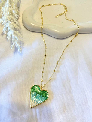 Collar corazón esmaltado