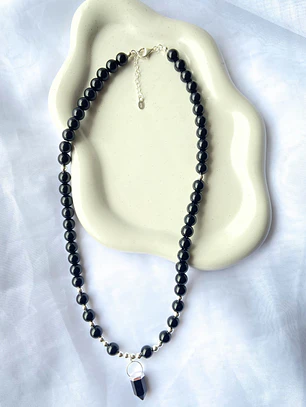 Collar Onix Hematita