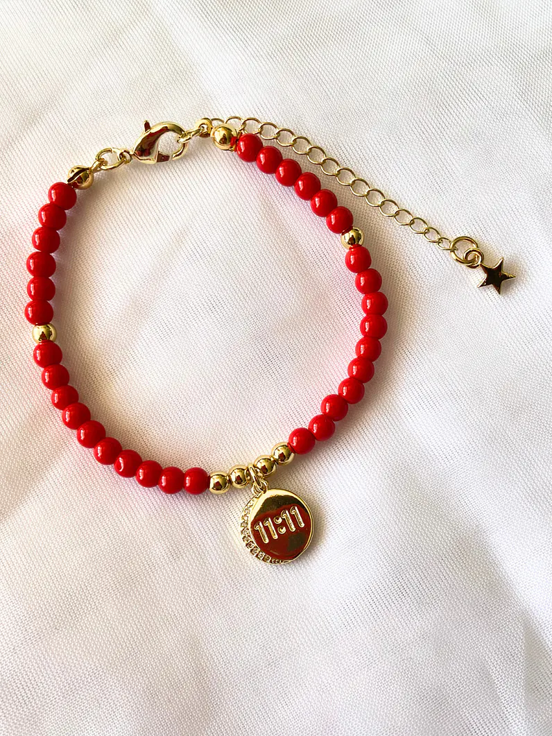Pulsera Ágata Roja 11:11 1