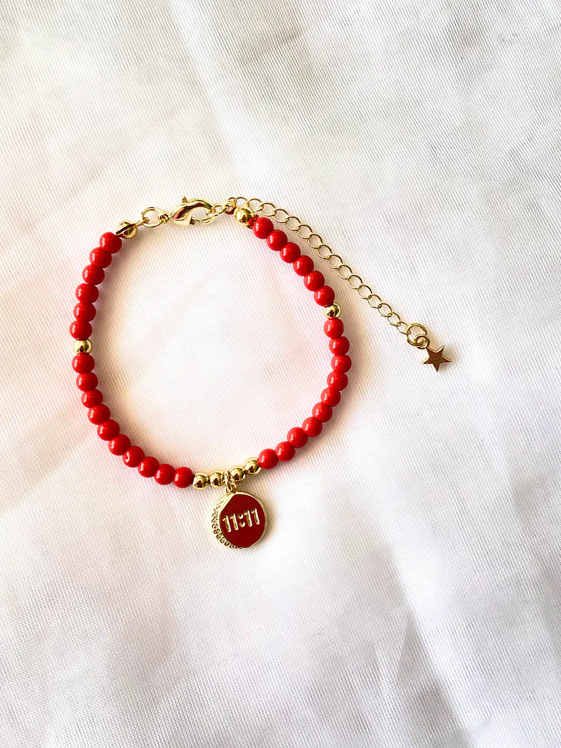 Pulsera Ágata Roja 11:11 2