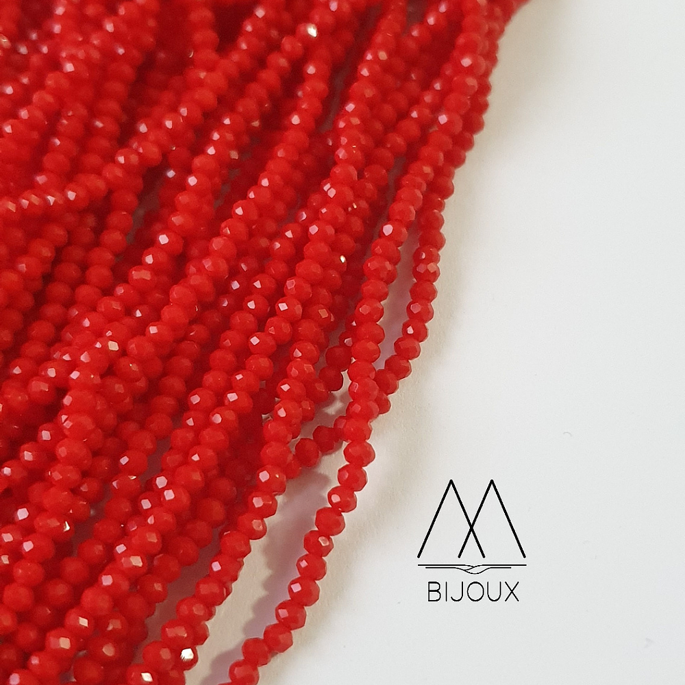 Cristal Murano Rojo 2mm