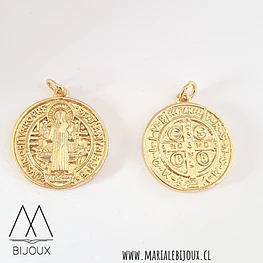 Medalla San Benito, con argolla 19mm