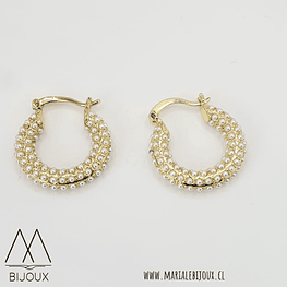 Argollas de perlas