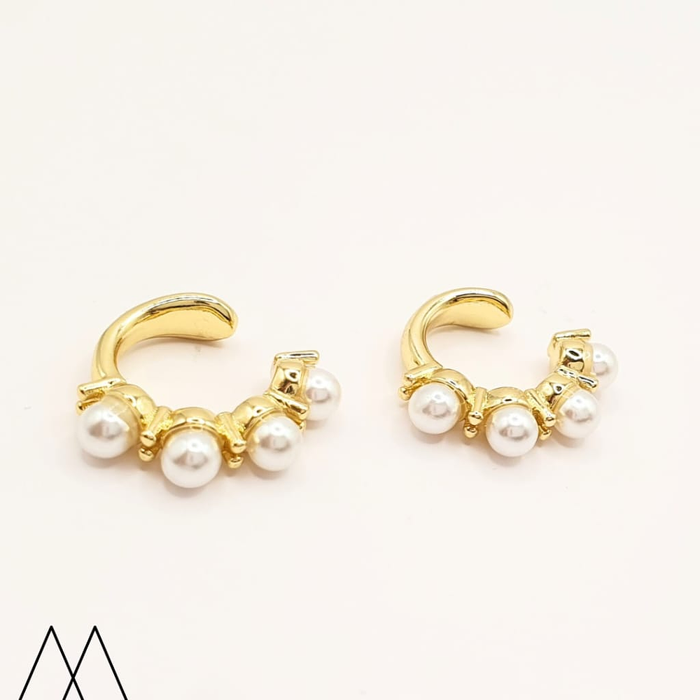 Earcuff perlas delgado 2mm