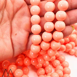 Bolas de Vidrio 10mm, Coral