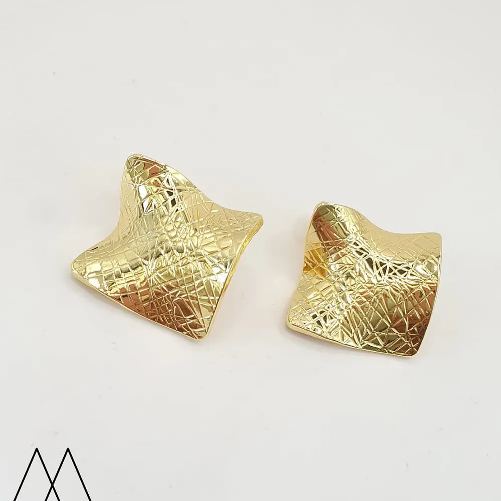 Aros Textura dorada