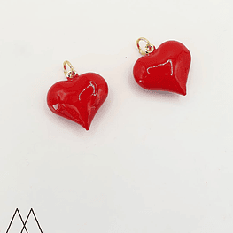 Corazón Rojo, con argolla 20mm