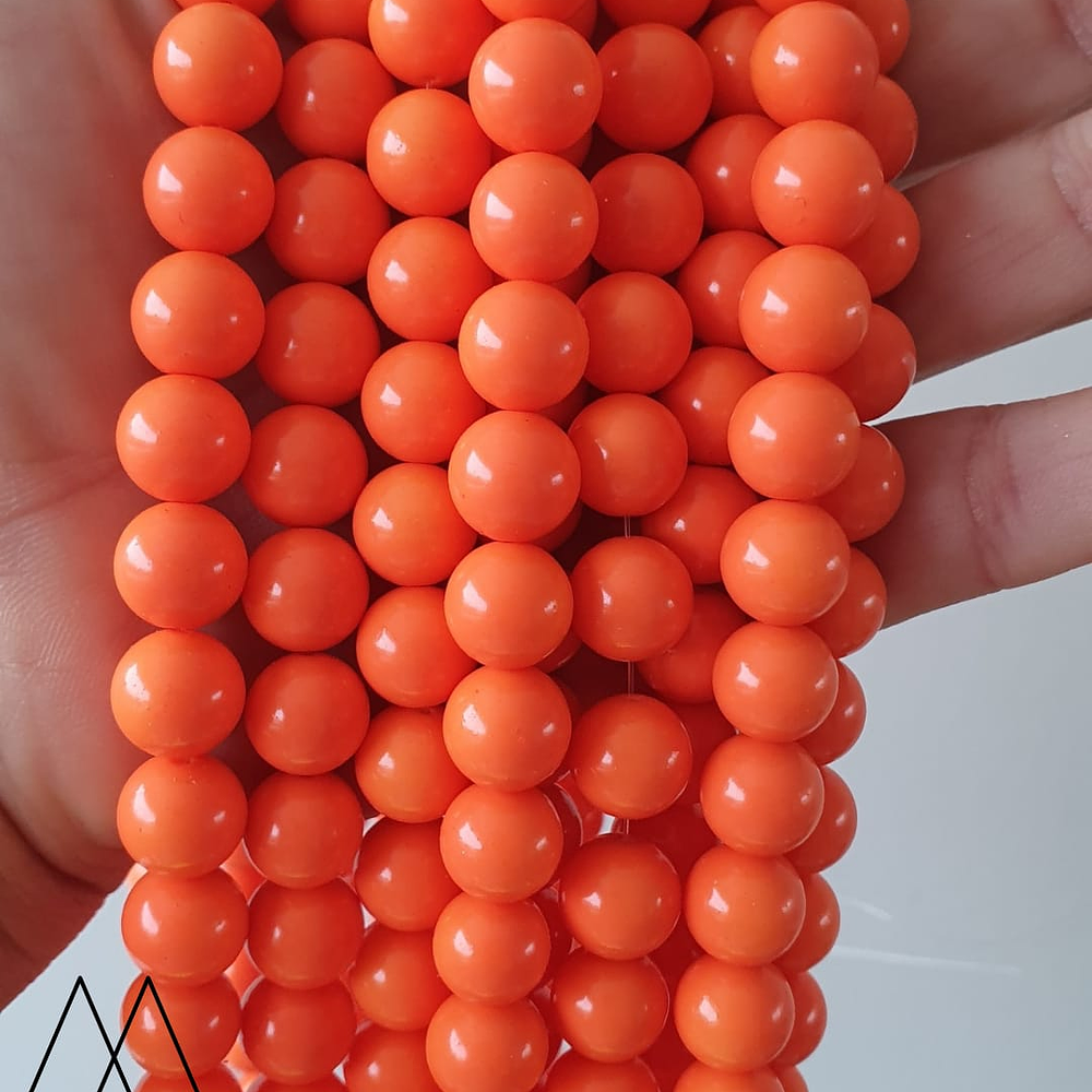 Bolas de Vidrio 10mm, Naranja