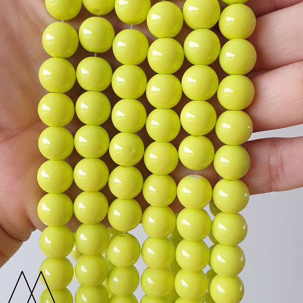 Bolas de Vidrio 10mm, Verde pistacho