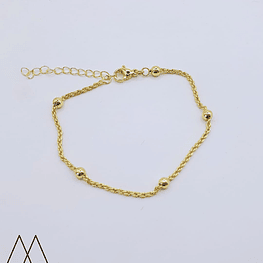 Pulseras Turbillon balin con broche 18cm + 4cm extensor.