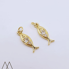 Colgantes Pez, con argolla 20mm