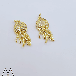 Colgante Medusa Zircón, 25mm