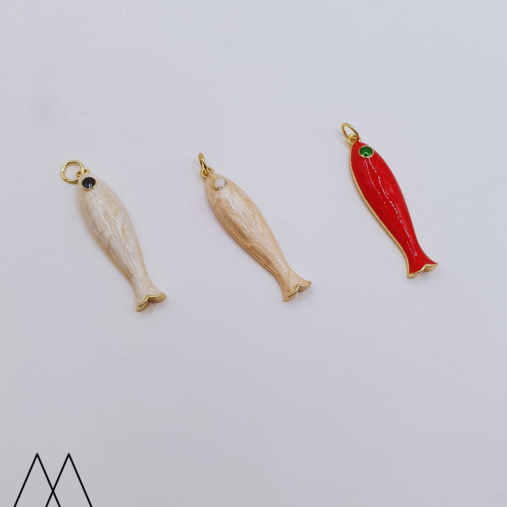 Colgante Pez Esmaltado, con argolla 35mm