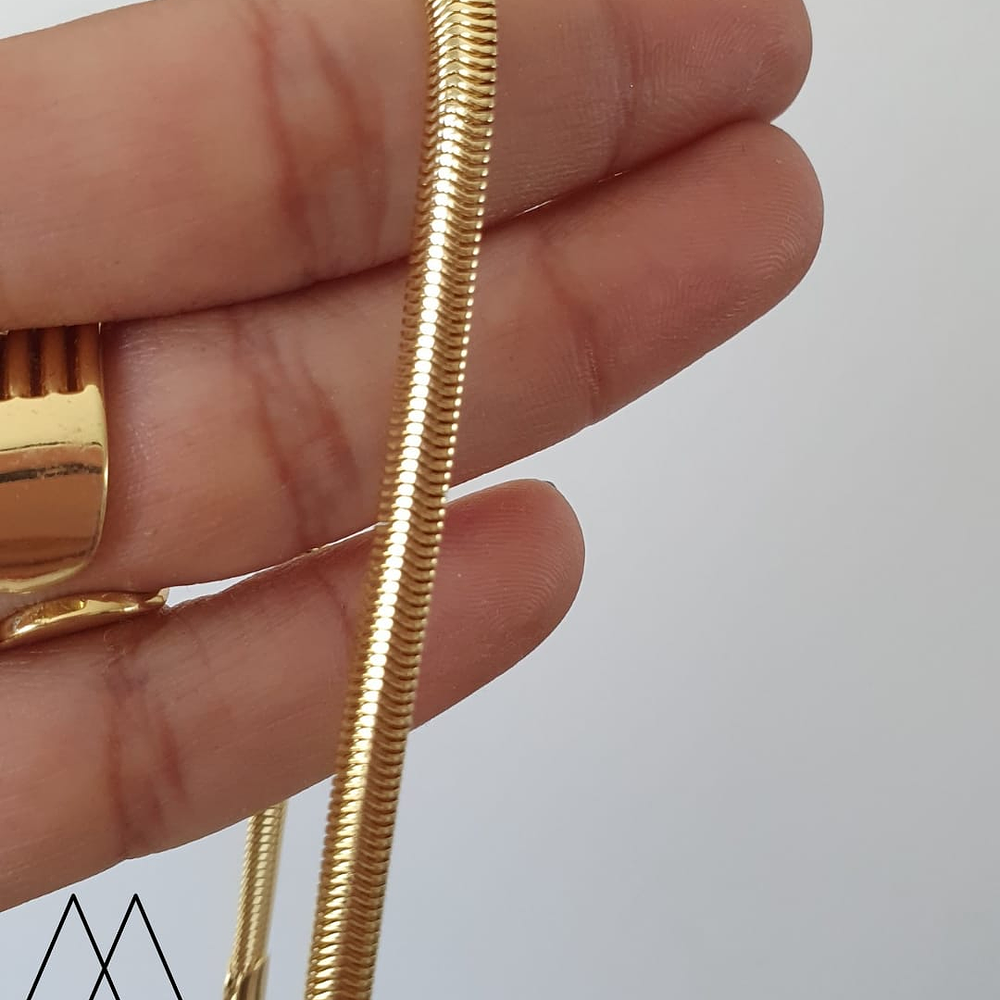 Cadena Plana Serpiente, 4mm