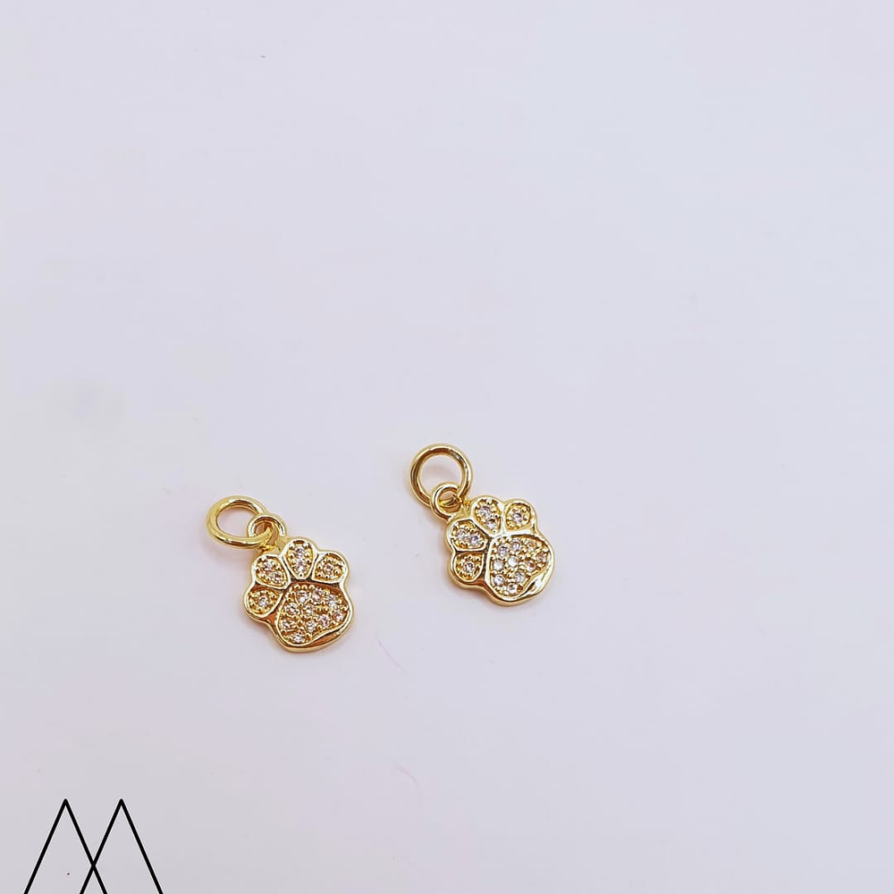 Colgante Patita Zircon con argolla, 12mm