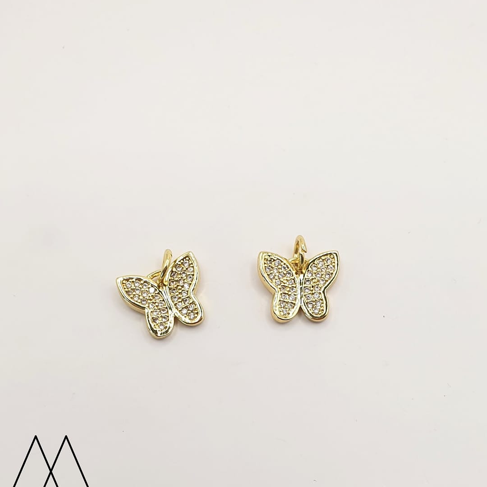 Mariposa zircón , con argolla 12mm