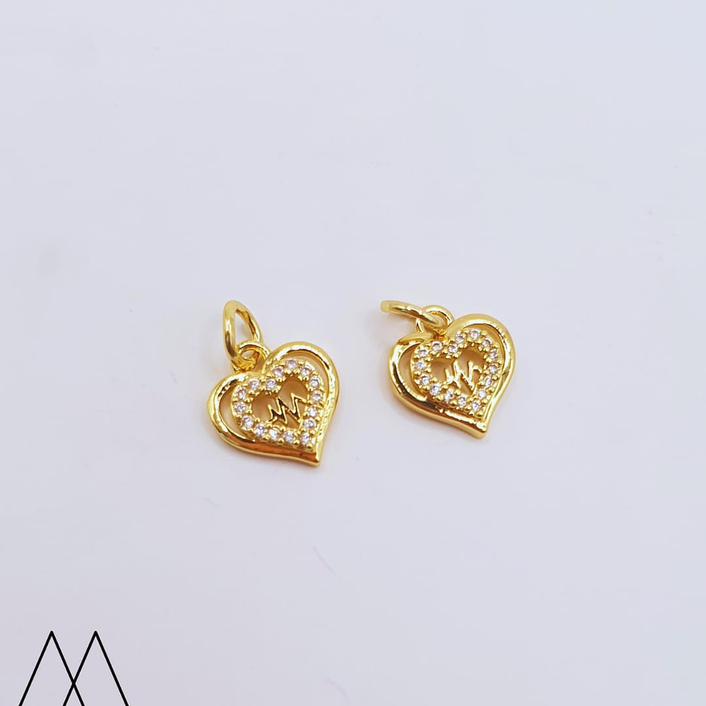 Corazón Zircón latidos con argolla, 12mm